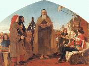 Brown, Ford Madox Wycliffe Reading his Translation of the New Testament to his Protector- John of Gaunt china oil painting artist